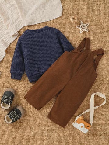 Schattige Baby Jongens Set: Sweater met Beerprint & Corduroy, Kinderen en Baby's, Verzenden, Nieuw