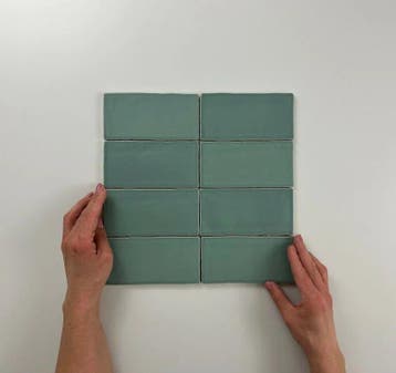 Wandtegel Equipe Cerámica Atlas Groen Mat 7,5x15, Doe-het-zelf en Verbouw, Nieuw, Minder dan 20 cm, 10 m² of meer, Wandtegels