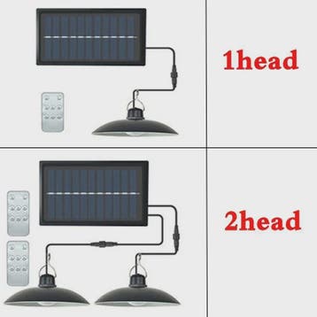 Dubbele Solar Hanglamp met Afstandsbediening - Waterdicht LE, Huis en Inrichting, Verzenden, Nieuw