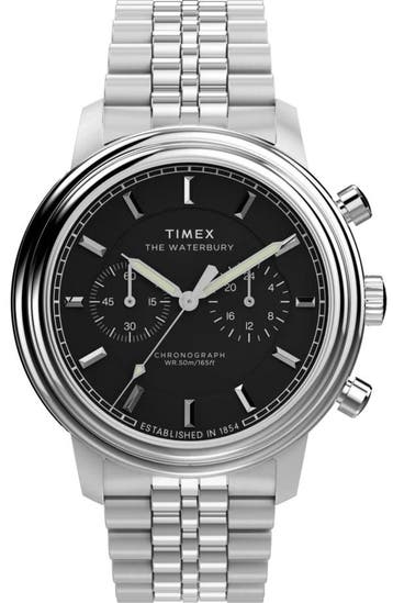 Timex TW2Y23400 Waterbury Metropolitan Chronograph horloge, Overige merken, Staal, Verzenden, Polshorloge