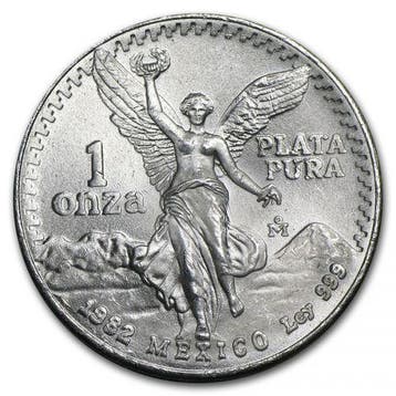 Mexican Libertad 1 oz 1982 (1.050.000 oplage), Verzenden, Zuid-Amerika, Losse munt, Zilver