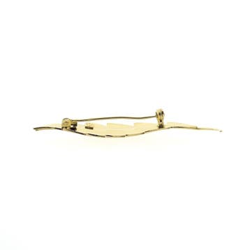 Gouden veer broche, Ophalen of Verzenden, Gebruikt, Goud, Goud