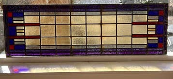 Art Deco Glas-in-loodraam - Presumably from a Church in