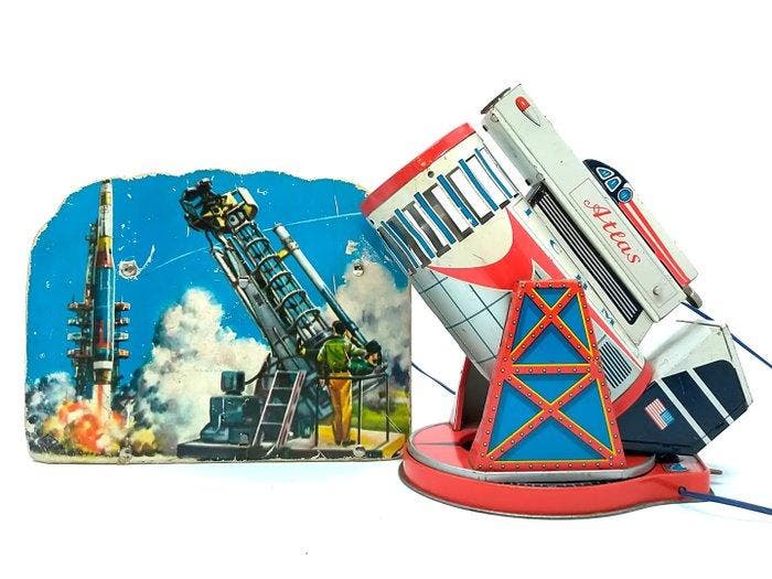 S.H. Horikawa - Blikken speelgoed - Atlas Rocket Launcher, Antiek en Kunst, Antiek | Speelgoed