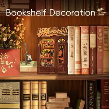 CuteBee Book Nook Memories Music Bookshop – Houten 3D Puz., Hobby en Vrije tijd, Modelbouw | Figuren en Diorama's, Verzenden, Nieuw