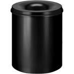 Afvalbak | Metaal | Zwart | 80L | Open | Vlamdovend |, Verzenden, Nieuw in verpakking