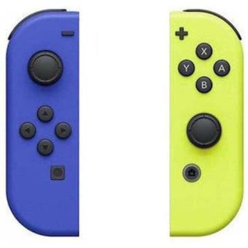 Originele Nintendo Switch Joy Con Blauw/Geel Set in Doos, Ophalen of Verzenden, Zo goed als nieuw