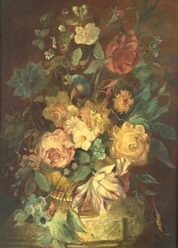 Continental school (XX) - A still life of flowers - No