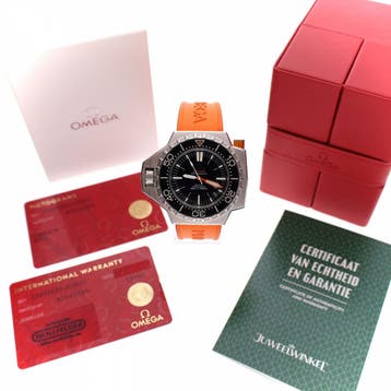 Omega Seamaster Ploprof 1200M 224.32.55.21.01.002; Automa..., Ophalen of Verzenden, Gebruikt, Leer, Overige merken