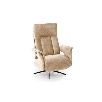 Relaxfauteuil Haarlo - relaxfauteuils - Beige, Nieuw, Stof