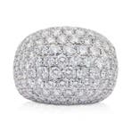Ring - 18 karaat Witgoud - 13.88ct. tw. Diamant (Natuurlijk), Nieuw