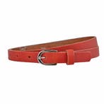 Landley Smalle Dames Riem - Leer - Tailleriem - Rood - 105, Verzenden, Nieuw, Rood, 3 tot 5 cm
