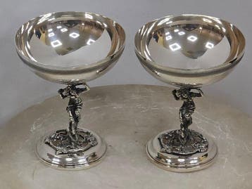 Pedro Durán - Champagneglas (2) - .925 zilver