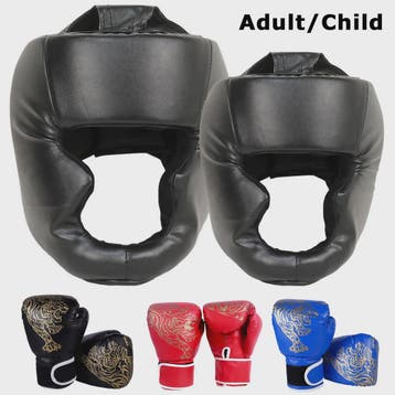 Professionele Bokshandschoenen & Helm Set voor Kinderen en V, Verzenden, Nieuw