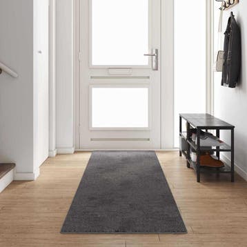 vidaXL Tapijt Loper Grijs 80 x 400 cm 100% Polypropylene, Huis en Inrichting, Verzenden, Nieuw, Grijs