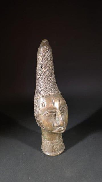 Bronzen hoofd - In de stijl van Ife - Benin-Nigeria (Zonder, Antiek en Kunst