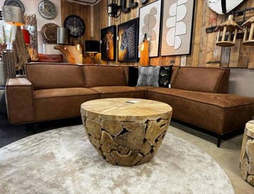 Hoekbank Marvin eco leder, Huis en Inrichting, Banken | Bankstellen, Ophalen of Verzenden, Nieuw