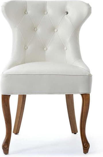 George Dining Chair - Eetkamerstoel - Wit - Pellini Leer, Huis en Inrichting, Stoelen, Verzenden, Nieuw