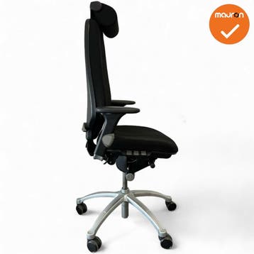 RH Logic 400 - zwarte stoffering  - Met hoofdsteun - Incl..., Werkplek, Ophalen of Verzenden, Gebruikt, Stoel