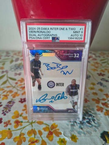 DAKA Ronaldo Nazário, Christian Vieri Gesigneerde kaart -, Nieuw