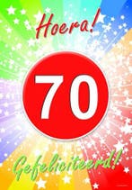 70 jaar verjaardag poster - 70 jaar versiering, Ophalen of Verzenden, Nieuw