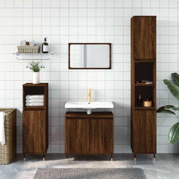 Opbergkast Badkamer Hout - Laatste Stuk! | 33% Voordeel, (Half)hoge kast, Zo goed als nieuw, Minder dan 100 cm, 25 tot 50 cm