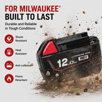 18V Lithium-Ion Accu voor Milwaukee M18 - Hoge Capaciteit 12, Verzenden, Nieuw