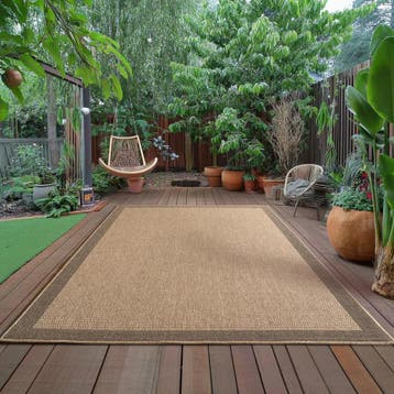 Buitenkleed | Timber | Kader | Beige | 80x150 cm, Verzenden, Nieuw