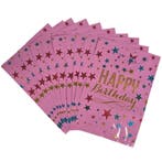Fako Bijoux - Folie Uitdeelzakjes Happy Birthday - 10 stuks, Diversen, Cadeauverpakkingen, Verzenden, Nieuw