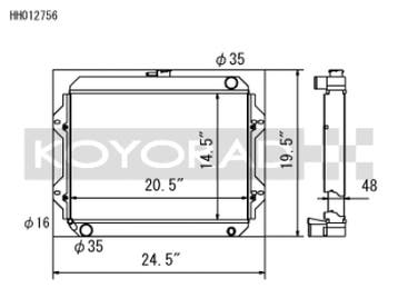 Koyo 76-77 Toyota Celica 2.2L I4 (MT) Radiator, Ophalen of Verzenden, Nieuw