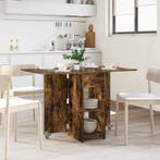 vidaXL Eettafel 115 x 70 x 75 cm Bewerkt hout Gerookt eiken, Huis en Inrichting, Tafels | Eettafels, Verzenden, Nieuw