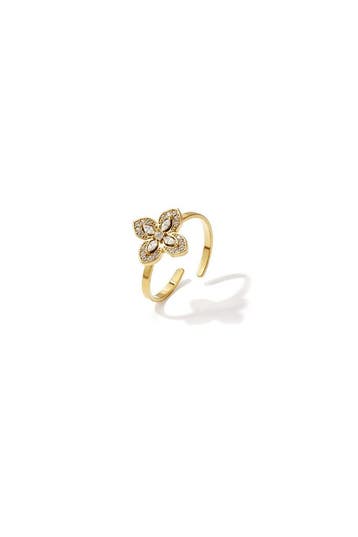 Goudlief Statement ring met belegde klaver (Ringen), Sieraden, Tassen en Uiterlijk, Overige materialen, Verzenden, Nieuw, Dame