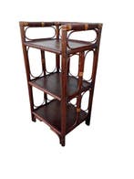 Étagère - Rattan, Hout - Kastje, Antiek en Kunst