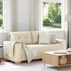 vidaXL Loveseat Bank Linnen 180x77x82 cm, Verzenden, Nieuw, Stof
