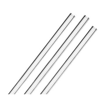 GGM Gastro | (6 stuks) Glazen rietjes - recht - 14mm - ø 8mm, Verzenden