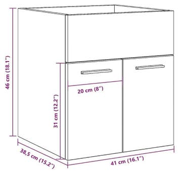 Wastafel Onderkast – Compact Wandmeubel met Opbergruimte, Verzenden, Nieuw