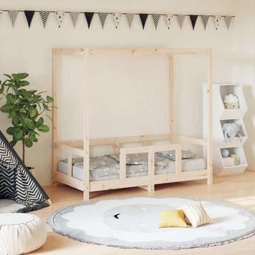 vidaXL Kinderbedframe 70x140 cm massief grenenhout, Kinderen en Baby's, Verzenden, Nieuw