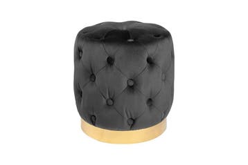 Design kruk MODERN BAROK 40cm zwart goud fluweel, Ophalen of Verzenden, Nieuw