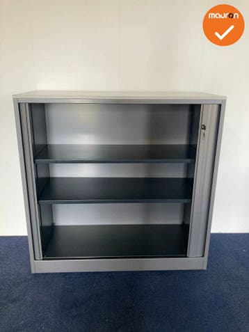 Roldeurkast - Ahrend - 110x120x45cm - Antracietgrijs met ant, Werkplek, Ophalen of Verzenden, Gebruikt, Kast
