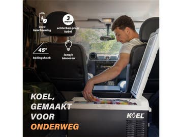KOEL Crate 40 - Compressor Koelbox 12V en 230V - Koelt tot, Verzenden, Zo goed als nieuw