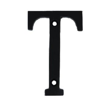 Letter T Klein IJzer zwart 75 mm, Verzenden, Nieuw