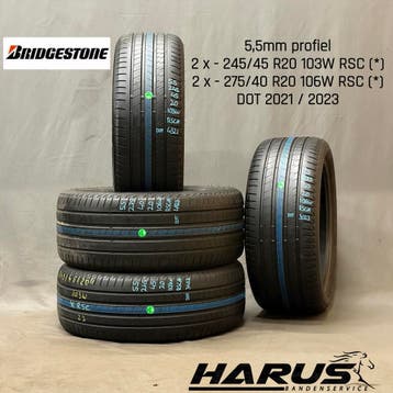 245/45/20 275/40/20 Bridgestone zomerbanden 5,5mm profiel 4X, Gebruikt, 275 mm, Ophalen of Verzenden, Band(en)