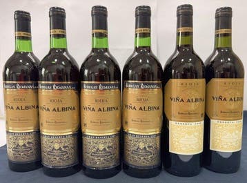 1998 (x2) & 1987 (x4) Bodegas Riojanas, Viña Albina - Rioja, Nieuw