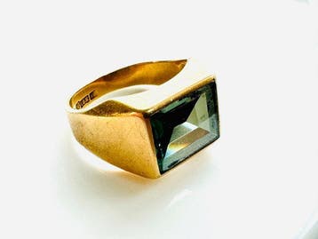 Ring - 18 karaat Geel goud - 3.94ct. tw. Toermalijn, Nieuw