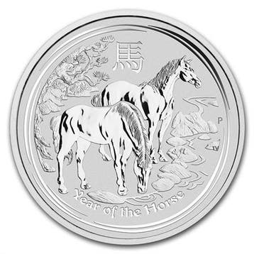 Lunar II - Year of the Horse - 10 oz 2014 (29.983 oplage), Verzenden, Losse munt, Zilver