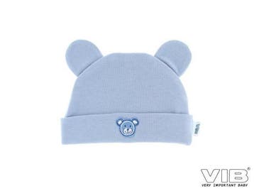VIB Muts met Oortjes IM BEARY CUTE Dusty Blue, Hobby en Vrije tijd, Ophalen of Verzenden, Nieuw