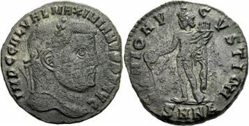 Roemisches Kaiserreich Galerius Follis Nicomedia 308-310..., Verzenden