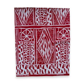 Fat Quarter Afrikaanse Wax Print Stof - Rood FTQ 8715 - Quil, Ophalen of Verzenden, Nieuw