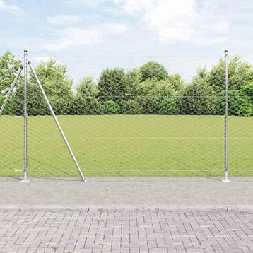 vidaXL Gelast Draadhek met Betonnen Basis 100 x 1,5 m (B x, Verzenden, Nieuw, IJzer