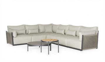 Suns Sorrento loungeset soft grey links SALE |, Tuin en Terras, Tuinsets en Loungesets, Ophalen of Verzenden, Nieuw